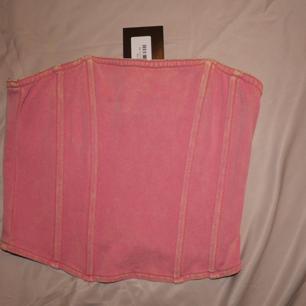MADIDA CLOTHING PINK CORSET TOP SIZE SMALL NEW WITH TAGS